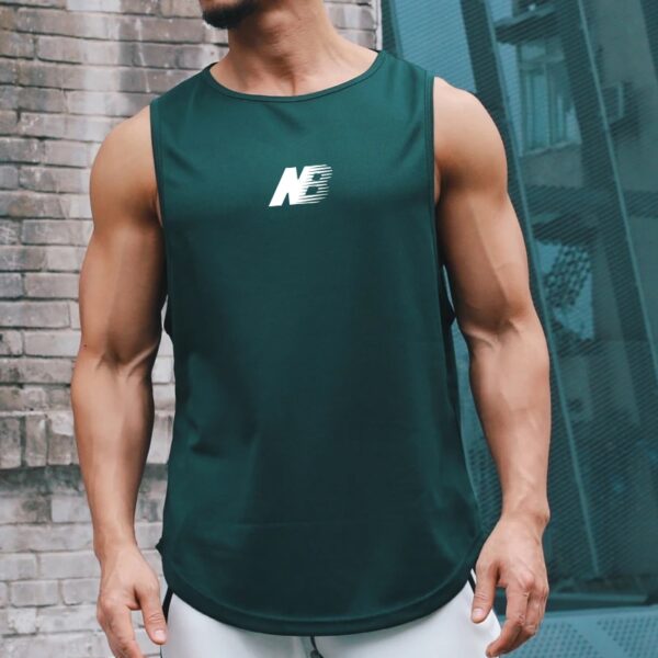 Camisetas regata masculina Men's Gym Fitness Training, verão, secagem rápida, Silm Fit, Bodybuilding - Image 2