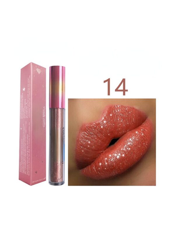 Batom líquido Diamond Pearl, Waterproof Diamond Shimmer Glitter Lip Gloss, 18 Cores Matte Glitter, Color Lip Gloss Sexy Make Up - Image 15