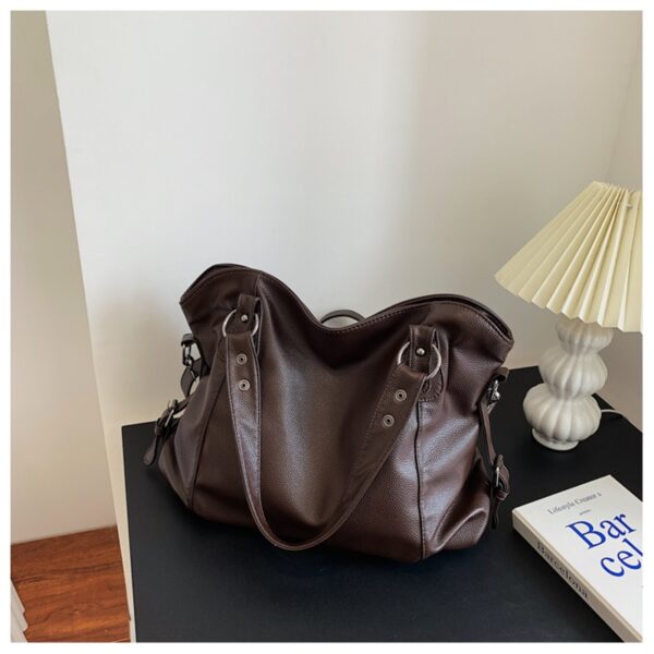 Bolsas feminina grande capacidade, Hobo, sacos de ombro grande stylsih tote, de couro macio hobos, shopper saco - Image 5