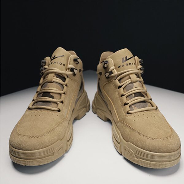 Tênis masculino Warrior 2023 Classic Vintage Lace-up, High Heels Sneakers,  Autumn Winter Martin Boots Platform Couple Work Shoes - Image 3