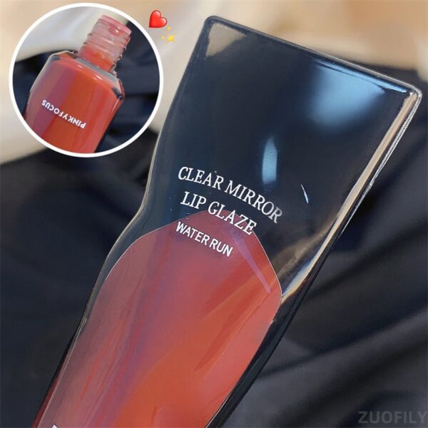 Batom Espelho Água Lip Gloss Tubo De Cubo De Gelo Preto Hidratante De Longa Duração, Plump Up Lips. - Image 4