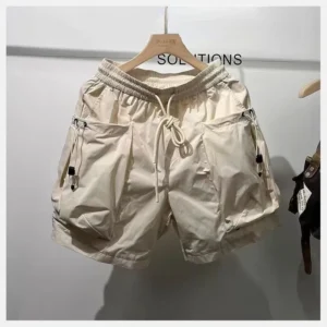 Shorts masculino streetwear, solto, Harajuku, de bolso múltiplo, shorts de fitness casual ao ar livre de secagem rápida, moda de alta qualidade