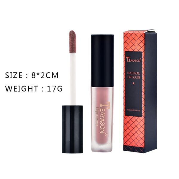 Batom líquido fosco de veludo, nude, maquiagem à prova d água, longa duração, vermelho brilho labial sexy glaze - Image 29