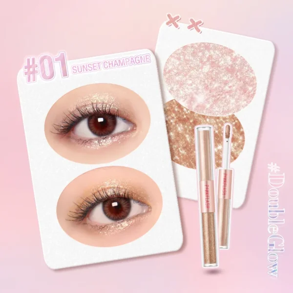 Sombras líquida  glitter, PINKFLASH, Dupla Cabeça, Impermeável, Alto Pigmento, Longa Duração, Sombra Leve, Maquiagem Cosméticos - Image 11