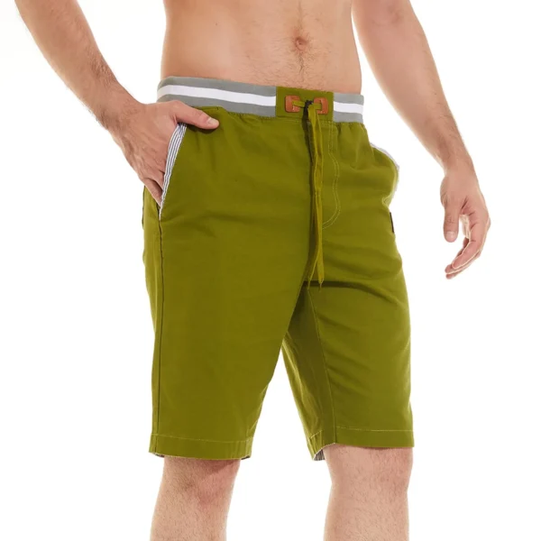 Shorts masculino, Comfortable, casuais, moletom macio, respirável, sarja, calças elásticas roupas de verão 2023 cordão - Image 3