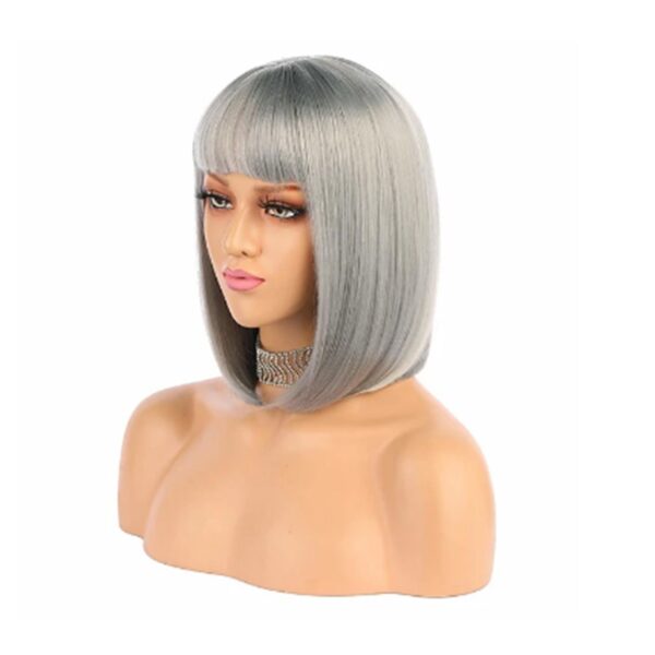Perucas curta de cabelo sintético, Hairjoy, fibra resistente ao calor, branco puro, traje de festa - Image 18