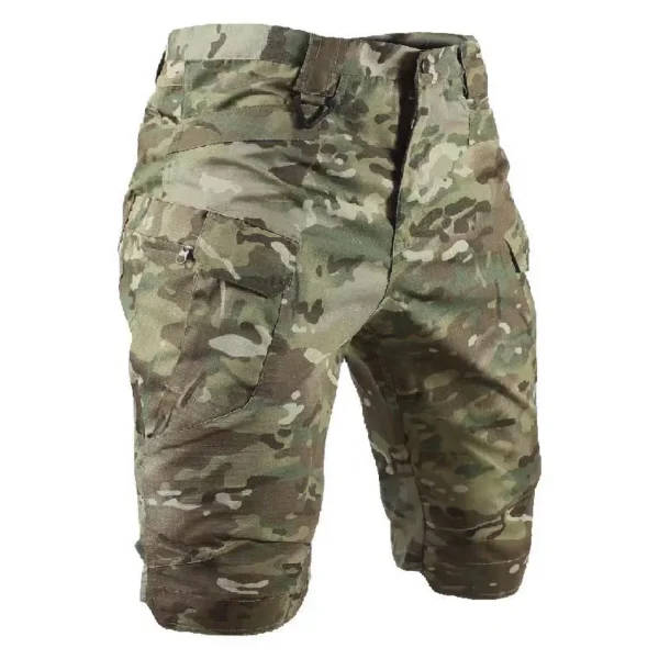 Bermudas masculina de camuflagem, militar tático, multi bolsos, shorts cargo, masculino respirável, secagem rápida, calças curtas de caminhada, verão - Image 11