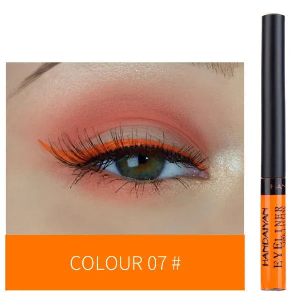 Sombras líquida Impermeável, Eyeliner Pen Set ( caneta ), de longa duração, fosco colorido Eye Liner, Quick Dry cosméticos, branco, forro verde, 12 cores - Image 5