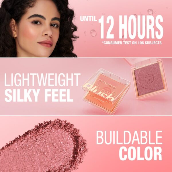 Blush Pó-O.TW O.O-Paleta Matte, Brilho Natural, Misturas de Longa Duração, Rosa Pêssego, Face Cheek,  6 Cores - Image 11