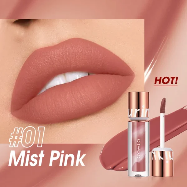Batom lip gloss, O.TWO.O, Maquiagem Impermeável Velvet Non-stick Cup 8 Cores Lip Tint Matte Long Lasting Sexy Red Liquid Lip Stick - Image 10