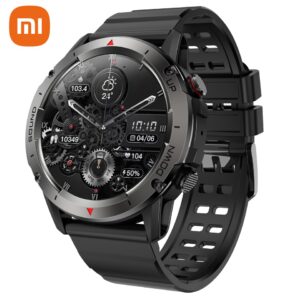 Relógios de pulso inteligente, Xiaomi-NX9, Chamada Bluetooth, Detecção de Saúde 24h, IP68 À Prova D 'Água, 400mAh, AI Voice Assistant, Smartwatch Militar