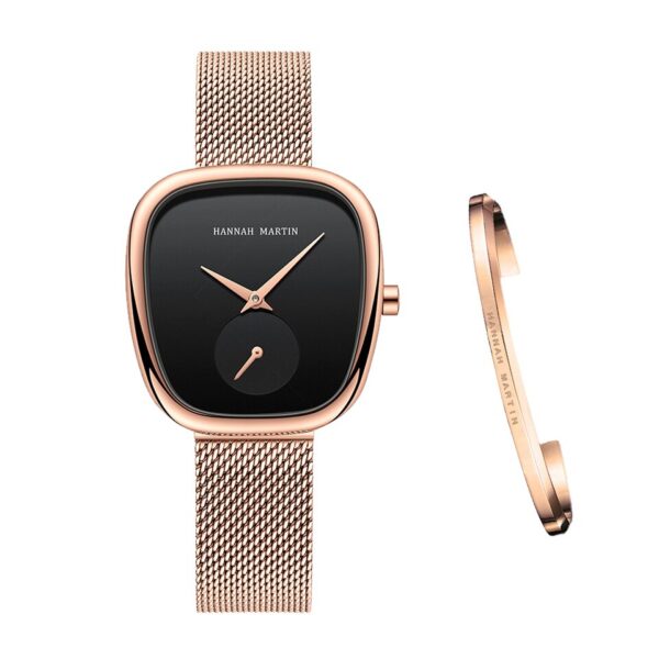 Relógio de pulso feminino 2023 nova chegada tonneau, design moda casual, pulseira simples elegante, senhoras, quartzo - Image 16
