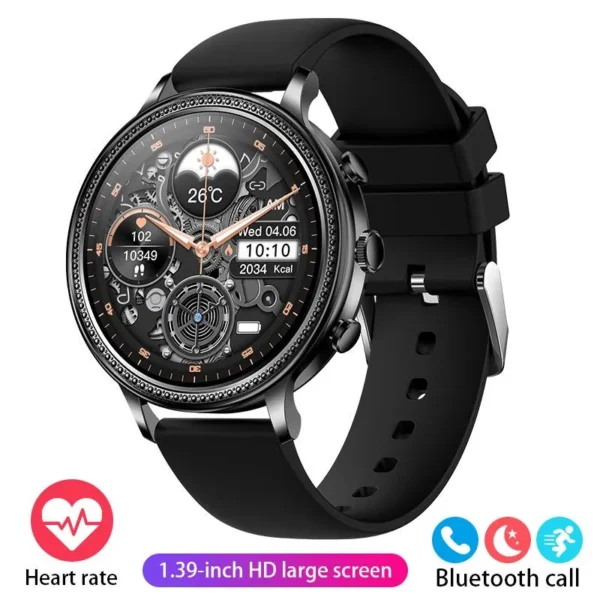 Relógios feminino inteligentes de luxo, período fisiológico feminino Smartwatch, monitoramento de freqüência cardíaca, Bluetooth Call, brinde esportivo, 2023 - Image 2