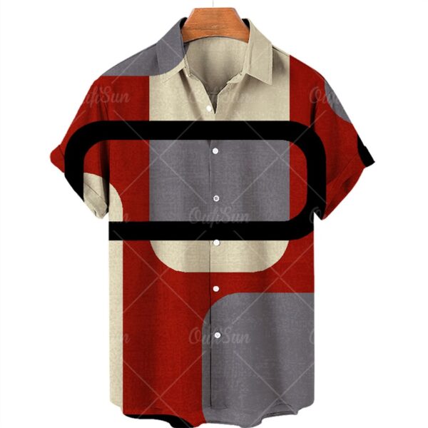 Camisas masculina manga curta,  Oversized Xadrez Floral, Tops Botões, Casuais Verão, Roupas De Luxo Sociais Homens Havaí Camisas 5XL - Image 8