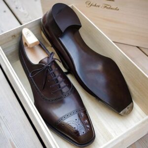 Sapatos masculino Oxfords, marrom, preto, PU Office Brogue Dress Shoes