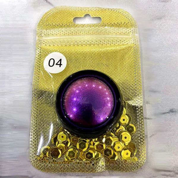 Sombras em pó monocromática camaleão, brilho metálico, paleta de sombra, pigmento radiante, maquiagem olhos brilhantes, cosméticos - Image 13