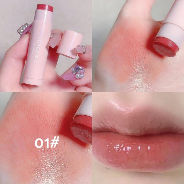 Batom hidratante, Rachadura seca rachado, Loção labial, Esmalte labial vívido, Vermelho matizado, Outono, Inverno - Image 2