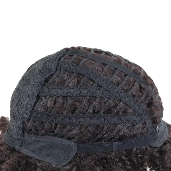Perucas cabelo curto encaracolado sintética GNIMEGIL, cortes de cabelo natural masculino, peruca afro, fantasia, marrom - Image 9