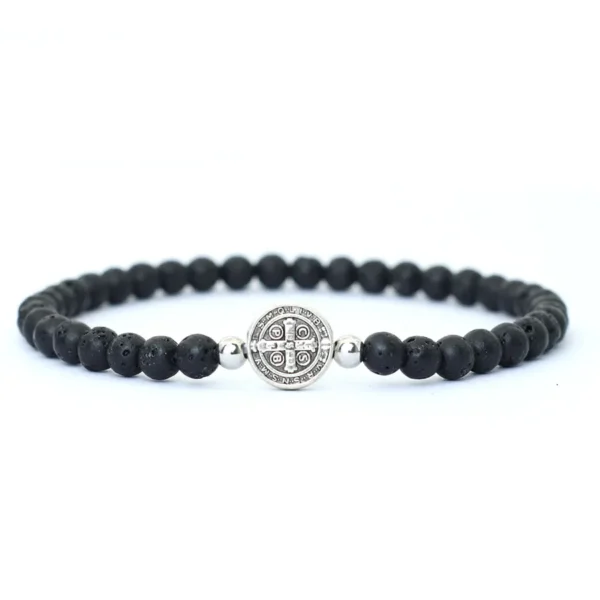 Pulseiras de Madeira unissex, frisada, 4mm Pulseira Cruzada, Olhos De Tigre Naturais, Pulseira De Madeira, Meditação, Jesus, Fé - Image 11