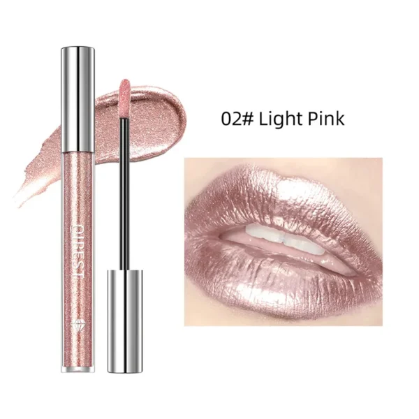 Batom brilho labial diamante perolado, batom líquido hidratante, impermeável, beleza, sexy, 18 cores - Image 29