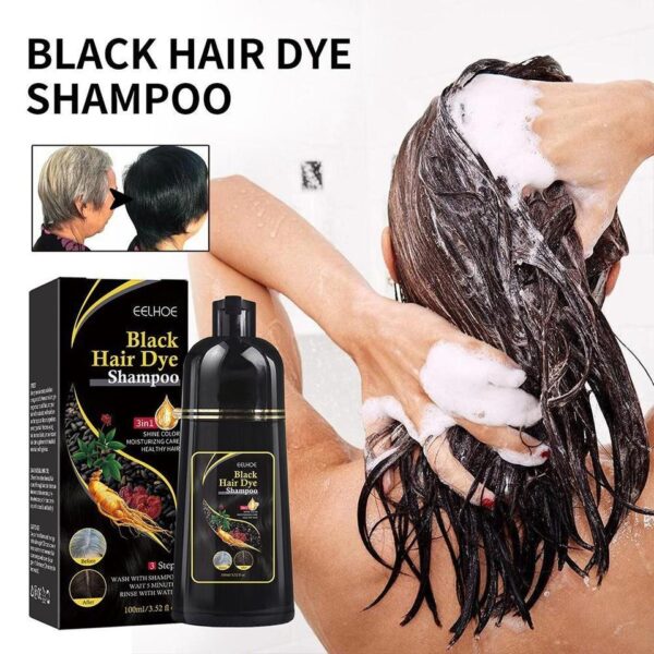 Shampoo unissex, branco para preto, instantâneo cabelo, cor shampoo reparação cabelo cinza botânico essência extrato, l5x2
