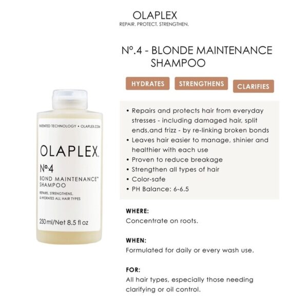 Shampoo/condicionador para cabelos, Olaplex, Perfector, Cuidados Com O Cabelo Óleo Essencial, Danificado Macio, Anti-Alta Temperatura, No.3, No.4, No.5, 250ml, 1Pc - Image 6