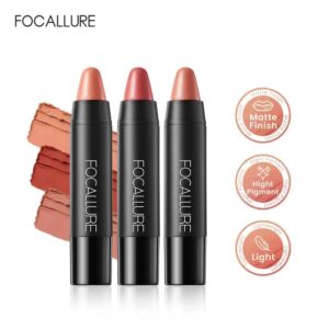 Batom Mate impermeável, Focallure, batom de longa duração, Shimmer Metal, hidratante, maquiagem de lábios, cosméticos, 31 cores
