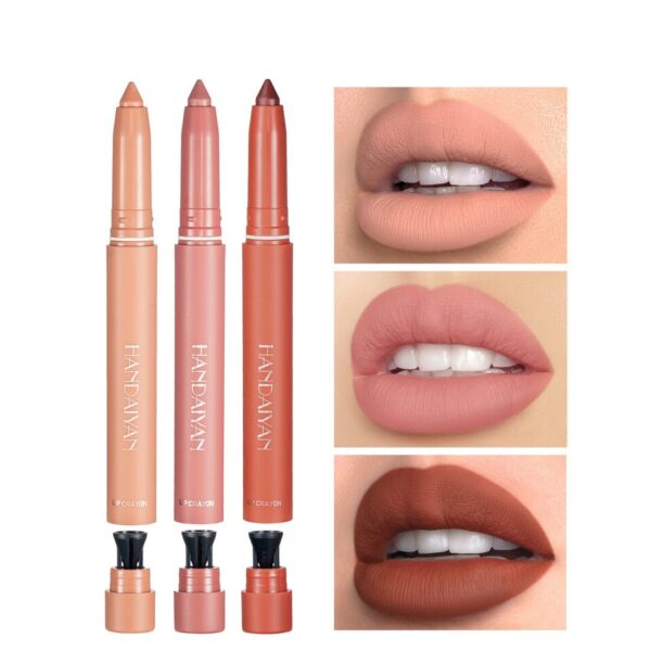 Batom/Caneta, lipstick, Nude Pink Matte, Brilho labial monocromático, impermeável, batom de longa duração, lápis de lábios maquiagem, 12 cores - Image 11