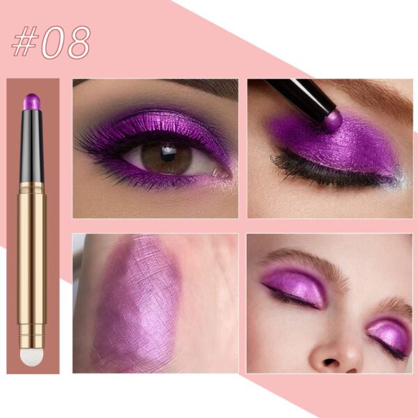 Sombra de olho Builtty Maquiagem-Matte Glitter Eyeshadow Palette Stick, preto, verde escuro, rosa, vermelho, azul,  Nude - Image 10