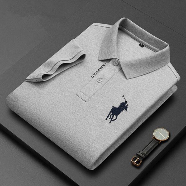 Camisetas masculina Polo bordada, Lapela, Meia manga, Moda casual, Novo, Verão - Image 5