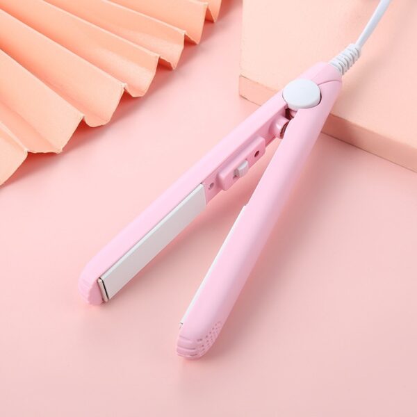Alisador Mini portátil  de cabelo, de cerâmica, Flat Iron, Curling, curto, duplo uso, Styling Care. - Image 6