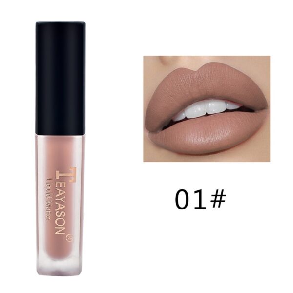 Batom líquido fosco de veludo, nude, maquiagem à prova d água, longa duração, vermelho brilho labial sexy glaze - Image 32