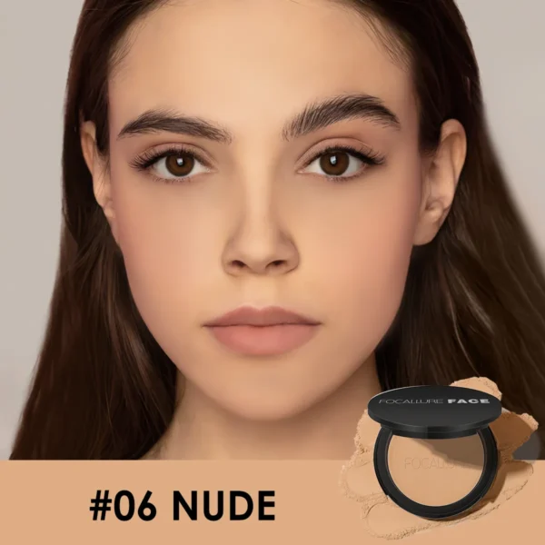 Pó facial prensado à prova d'água, Focallure, maquiagem de longa duração, cobertura total para o rosto, pó compacto, cosméticos base, 9 cores - Image 12