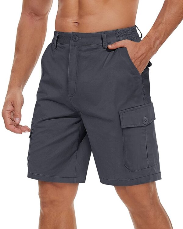 Bermudas de algodão, respirável, Tacvasen, casual, multi-bolsos, trabalho, caminhadas, tático, ao ar livre, verão - Image 2