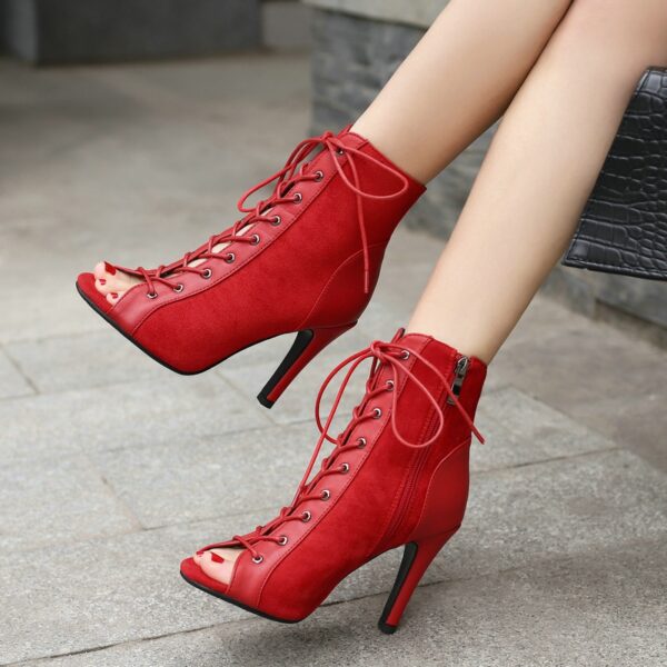 Sapatos feminino de Verão de Alta Qualidade, Sexy Salto Alto, Dedo Aberto, Zíper, Conforto Senhoras, Indoor Jazz, Dança, Nova Moda Nobre, 47 - Image 15