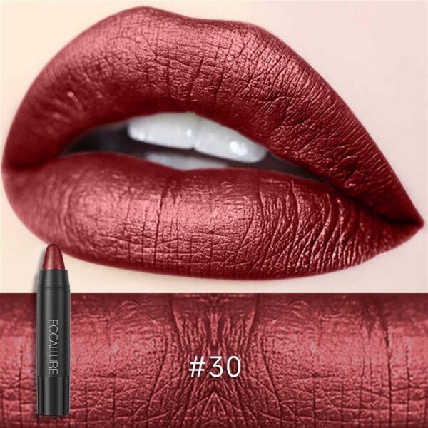 Batom Mate impermeável, Focallure, batom de longa duração, Shimmer Metal, hidratante, maquiagem de lábios, cosméticos, 31 cores - Image 10