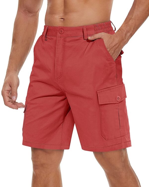 Bermudas de algodão, respirável, Tacvasen, casual, multi-bolsos, trabalho, caminhadas, tático, ao ar livre, verão - Image 4