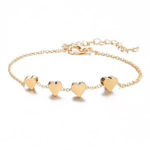 Pulseiras feminina dourada simples, Delysia King, Alloy, Coração de Peach, Criativa e Retro, Novo