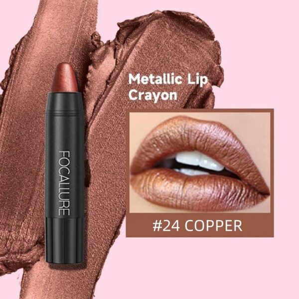 Batom Mate impermeável, Focallure, batom de longa duração, Shimmer Metal, hidratante, maquiagem de lábios, cosméticos, 31 cores - Image 32
