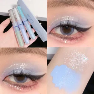 Sombras líquida, Gemini, série Shimmer, Glitter Diamond, Olhos Brilhantes, Cabeça Dupla, Ferramentas de Cosméticos, Maquiagem Coreana