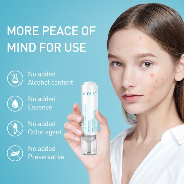 Creme facial acne ácido salicílico, AUQUEST, Clareamento Tratamento Facial, Ácido Hialurônico, Pontos Pretos, Remover Cuidados Com A Pele, Beleza Saúde - Image 4