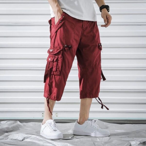 Bermudas masculina em algodão, Caminhadas Camuflagem, Carga Camo Combate, Calças Curtas Homme Designer 2023 Moda Strech Luxo Baggy - Image 7