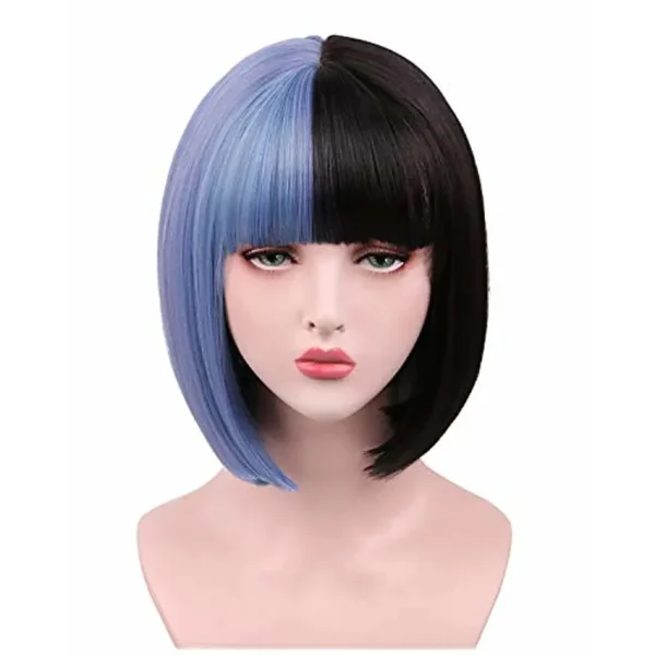Perucas curta de cabelo sintético, Hairjoy, fibra resistente ao calor, branco puro, traje de festa - Image 10