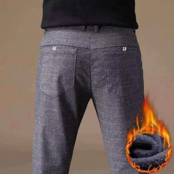 Calças masculina 4 estações, xadrez,  de negócios, roupas em linha reta casual harem calças tamanho 38 - Image 16