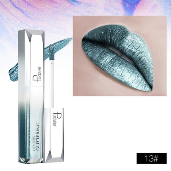 Batom brilho labial diamante perolado, batom líquido hidratante, impermeável, beleza, sexy, 18 cores - Image 27