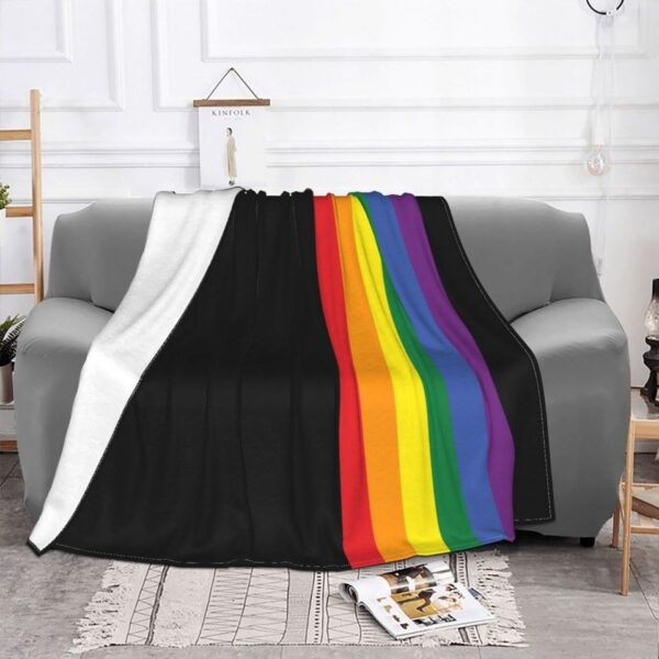 Cobertor de flanela LGBTQ, Orgulho arco-íris, Cobertores vintage para cama, Sofá, Leve, Macio, Cama Aconchegante, Quente. - Image 23