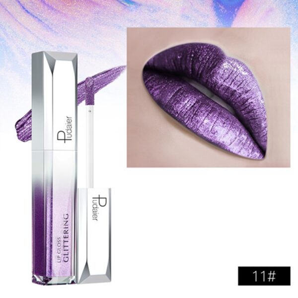 Batom brilho labial diamante perolado, batom líquido hidratante, impermeável, beleza, sexy, 18 cores - Image 20