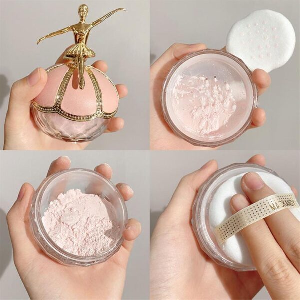 Pó facial de ajuste solto, maquiagem de Ballet, Sensível ao Ar, Cobertura Matte Foundation, Controle Base Shimmer, Óleo de Longa Duração, Z5S9, 20g - Image 3