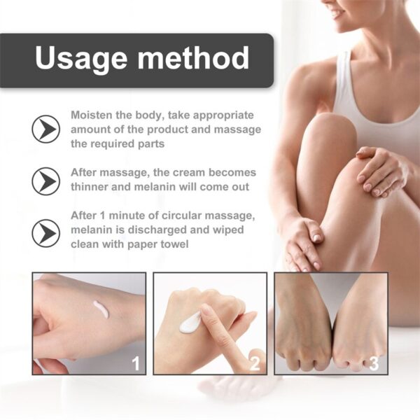 Creme clareador para pele escura, Axila, Coxa, Articulação interna, Clareamento, Cuidado corporal, Partes íntimas, Loção Clarear - Image 3