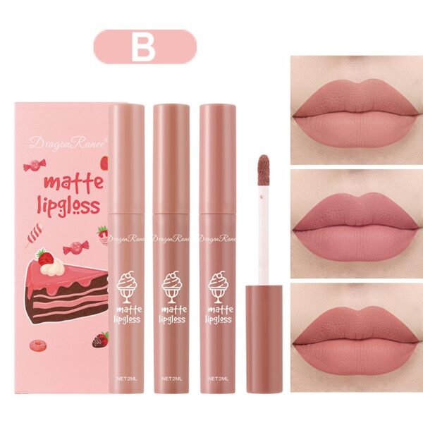 Batom líquido, 3 pçs conjunto, doce matte velvet, esmalte à prova d água de longa duração não-marcação natural lábio matiz kit  yzl1 - Image 39